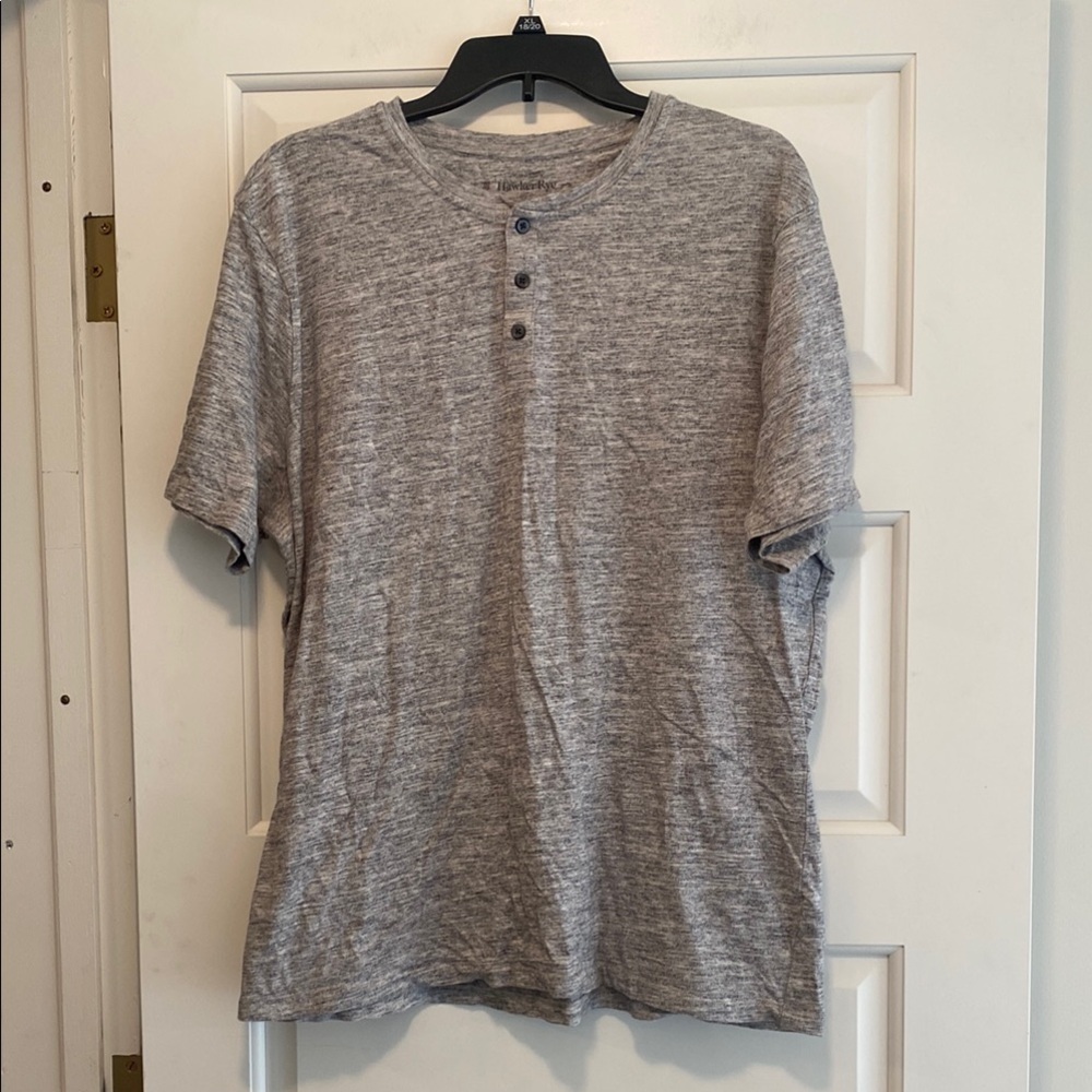Gray Henley Men's Shirt